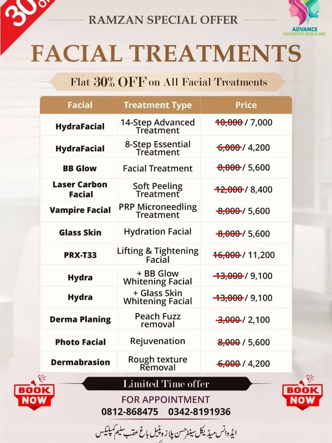 HydraFacial, carbon peel and beauty services